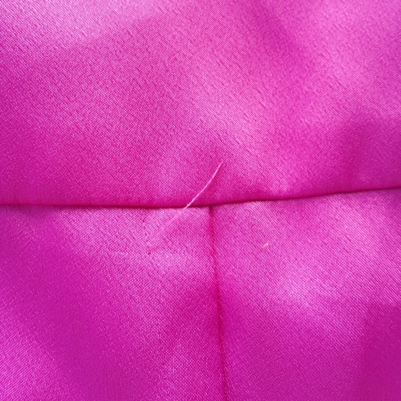 Kasper bright pink satin short sleeve button blouse - Picture 4 of 5